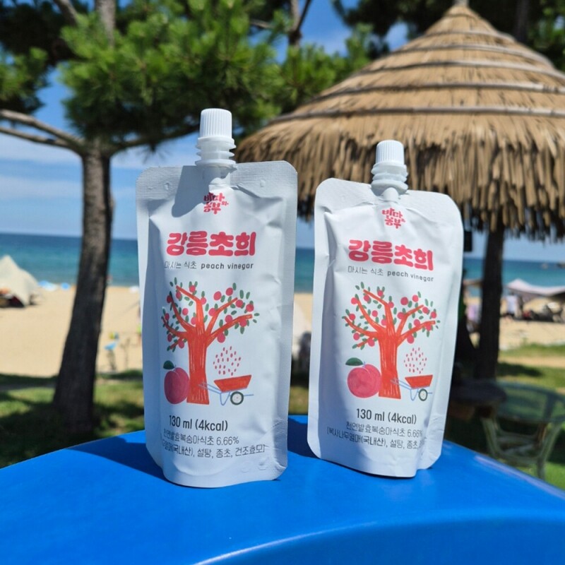 김치바사삭,강릉,초희,복숭아식초,천연발효식초,건강음료